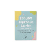 Box met positieve affirmatie kaarten voor kinderen voor zelfvertrouwen en positiviteit